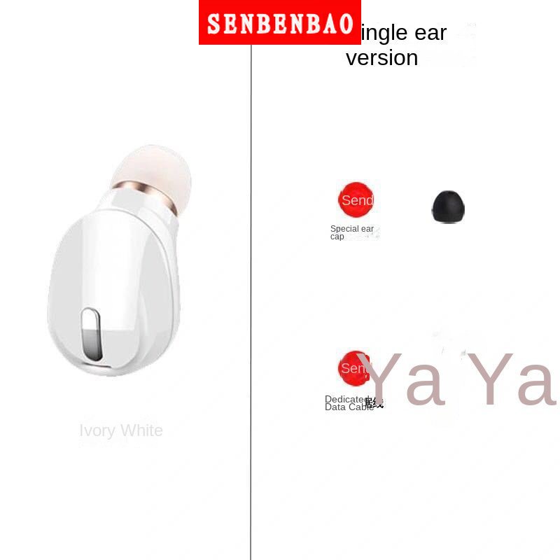 Tai nghe bluetooth không dây Senbenbao X9  có micro chất lượng cao tiện dụng khi tập thể thao kèm cáp/vỏ bọc（single ear）