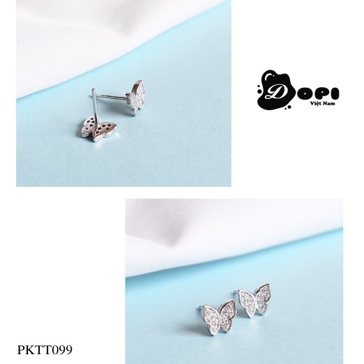 Bông tai bạc S925 hình con bướm