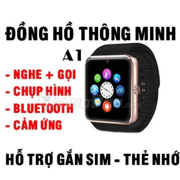 (CHUYÊN SỈ) (CÓ KHE THẺ NHỚ) ĐỒNG HỒ THÔNG MINH A-1 XÀI SIM NGHE GỌI (SHOP YÊU THÍCH)