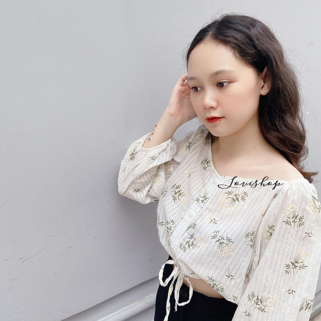 Áo hoa vàng- trắng