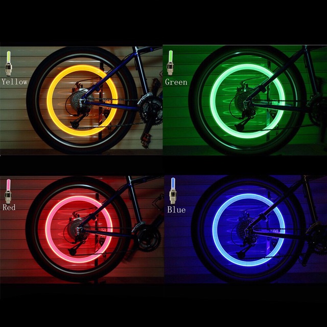 Đèn led gắn van xe đạp, đèn nháy xe đạp loại tốt