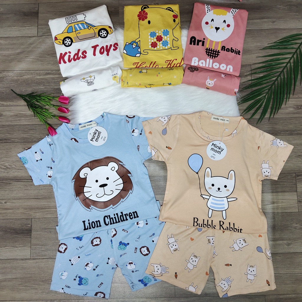 Bộ Ngắn Tay Mùa Hè Cho Bé Trai/ Gái - Chất Thun Lạnh Cực Mát | BigBuy360 - bigbuy360.vn