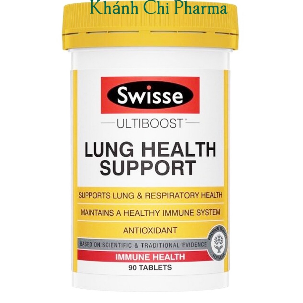 Viên uống thải độc phổi Lung Health support lọ 90 viên (Úc). Bổ phổi, hỗ trợ chức năng phổi (Swisse)