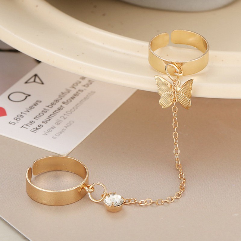 Nhẫn Hình Thánh Giá Dây Xích Có Thể Điều Chỉnh Phong Cách Hip Hop Cổ Điển Dành Cho Nam Nữ