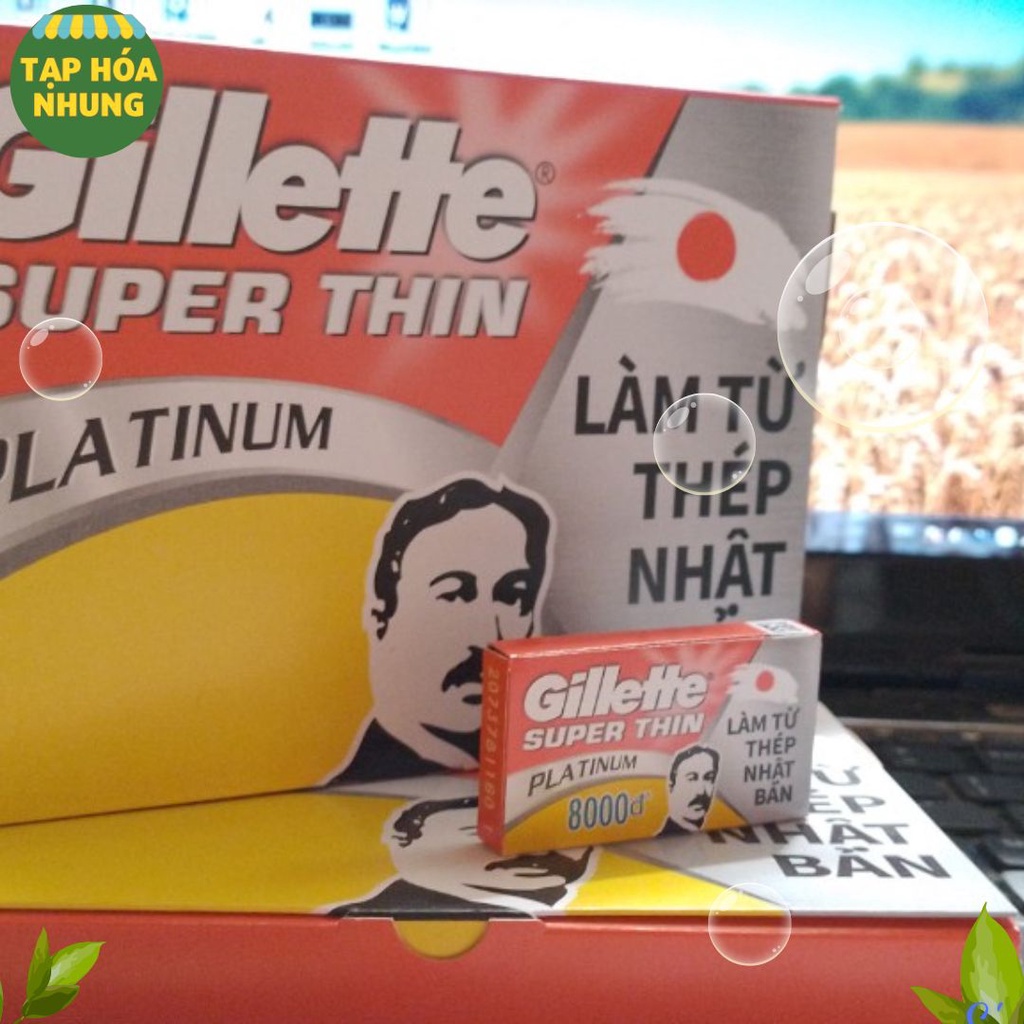 Hộp 5 Cái Lưỡi Lam Gillette Super Thin không gỉ