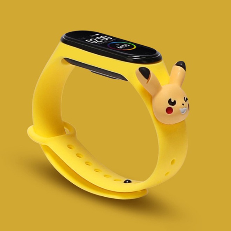 Dây Đeo Silicon Mềm Họa Tiết Hoạt Hình 3D Cho Đồng Hồ Thông Minh Xiaomi Mi Band 5/Mi Band 4 Miband 3 CRD