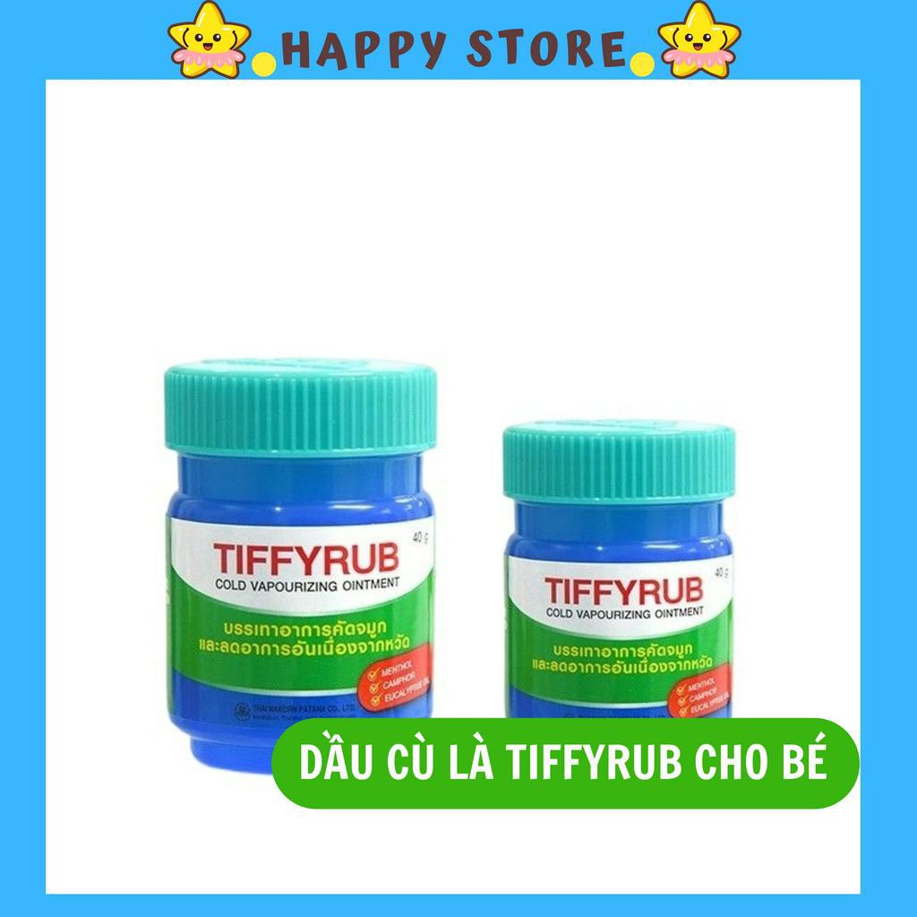 Dầu cù là TIFFYRUB Thái Lan cao bôi giảm cảm lạnh, nghẹt mũi không nóng rát an toàn cho bé