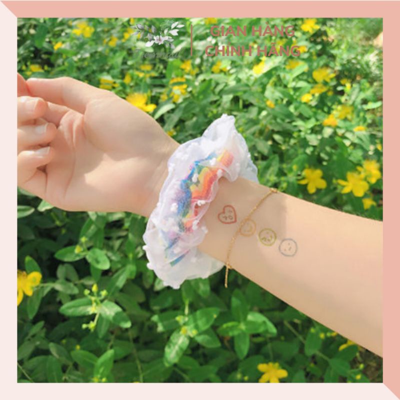 Chun buộc tóc đeo tay scrunchies hàn quốc,chun vải buộc tóc scrunchies 1k giao ngẫu nhiên