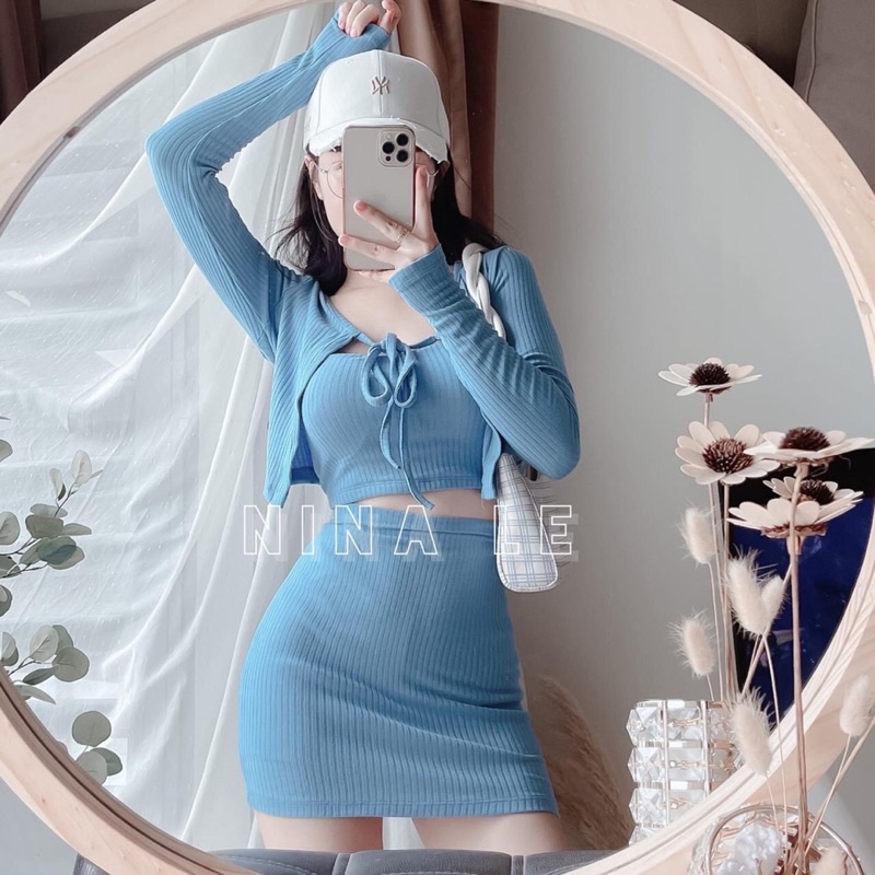 🔥Freeship🔥Set váy gấu 3 món bozip 2 màu(hàng có sẵn) | BigBuy360 - bigbuy360.vn