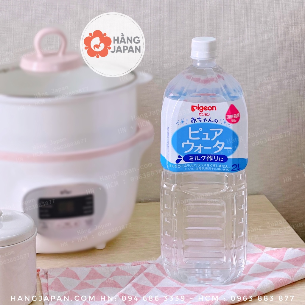 Nước tinh khiết pigeon 2 lít - dùng để pha sữa cho bé không lẫn tạp chất