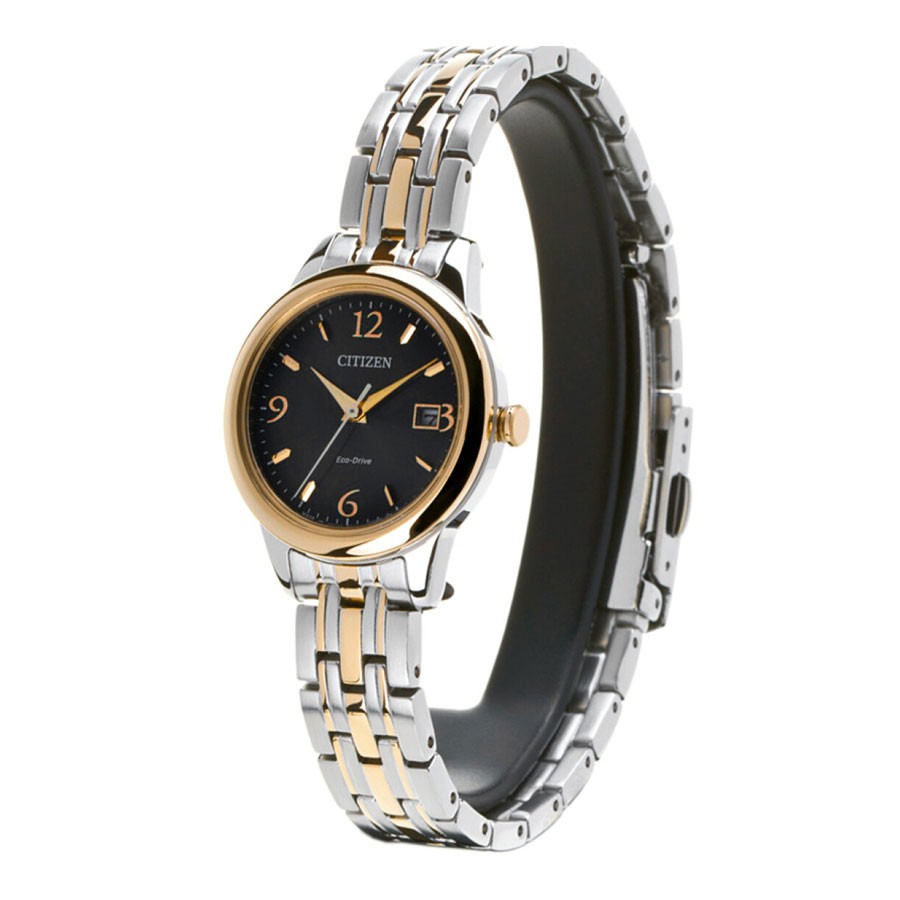 Đồng Hồ Nữ Citizen Dây Thép Không Gỉ EW2234-55E - Mặt Đen (Sapphire)