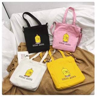Túi Xách Nữ,Túi tote vải đeo chéo nữ vịt con Socidi Ducks TX113