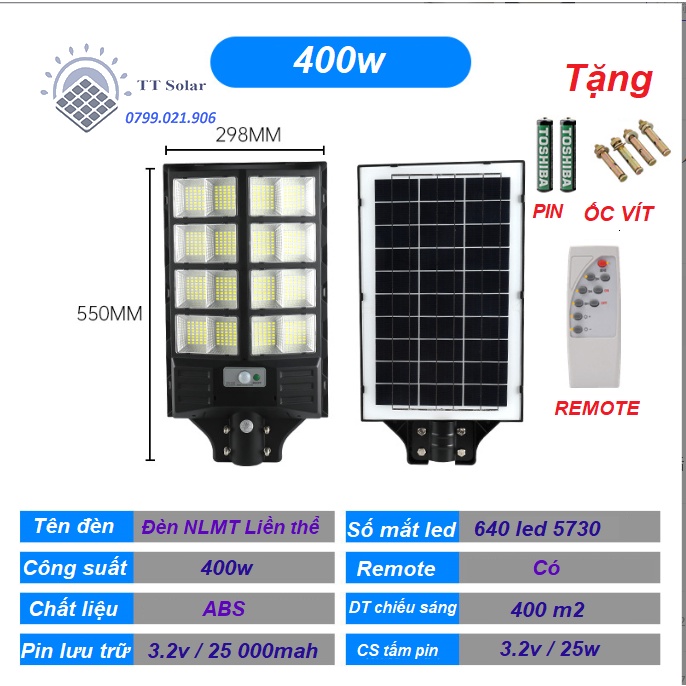 Đèn Năng Lượng Mặt Trời, Đèn Led Năng Lượng Mặt Trời sân vườn liền thể kép 1000w,700W,400W,300W,Cảm Biến Chuyển Động