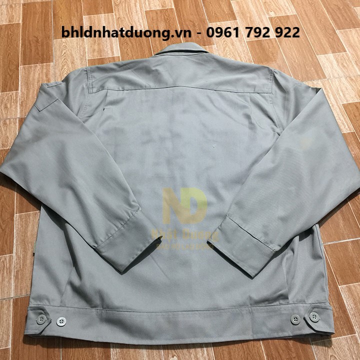 Quần áo bảo hộ lao động nam nữ túi hộp màu ghi TB01 vải PangRim hàn quốc - Nsafe