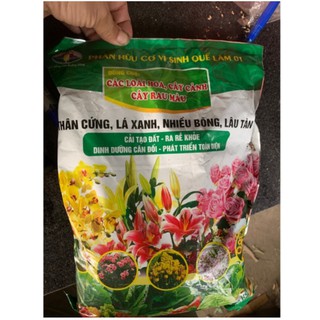 PHÂN BÓN HỮU CƠ VI SINH QUẾ LÂM CAO CẤP SỬ DỤNG CHO HOA & CÂY CẢNH