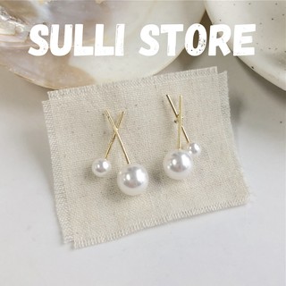 Khuyên tai X Pearl sang trọng Hàn Quốc Sulli store