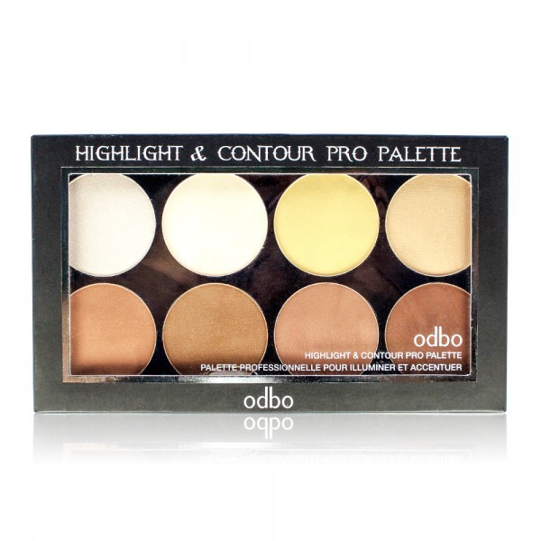 PHẤN TẠO KHỐI 8 MÀU ODBO HIGHLIGHT &amp; CONTOUR PRO PALETTE