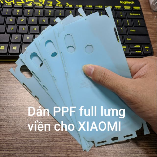 Dán PPF full lưng viền cho các máy Xiaomi Mi 8, Mi 8pro, Mi 8se, Mi 9, Mix 2s, Mix 3, Redmi Note 7, K20 pro