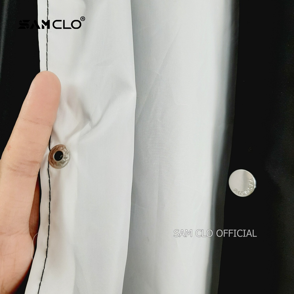 Áo khoác dù bomber 2 lớp nam nữ SAM CLO phong cách bóng chày form rộng unisex mặc cặp - couple in chữ INFEAT SỐ 5