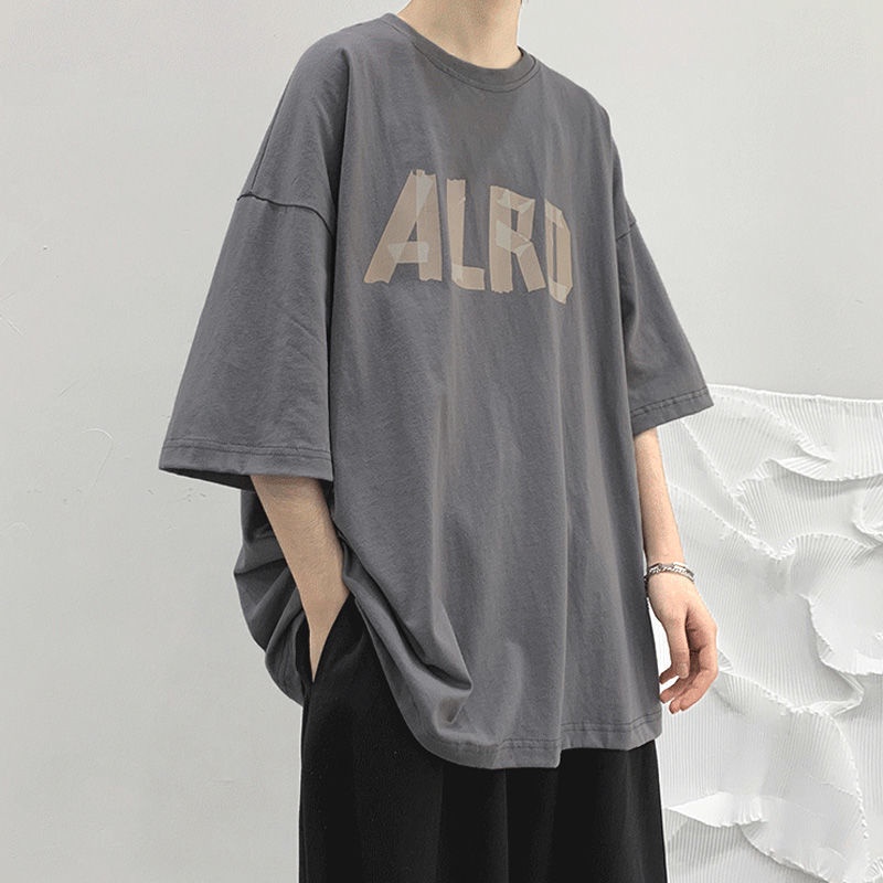 Áo Thun Ngắn Tay Form Rộng Phong Cách Hàn Quốc Dành Cho Nam