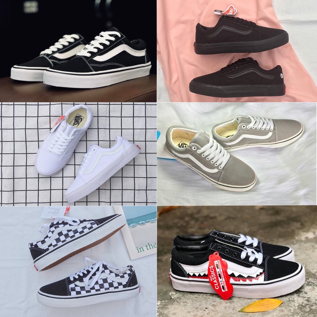 Giày thể thao vải, dây buộc old skool các màu