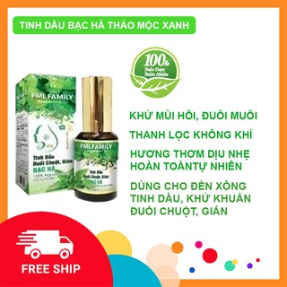 Tinh dầu bạc hà dạng xịt đuổi chuột, kiến và gián chai 30ml