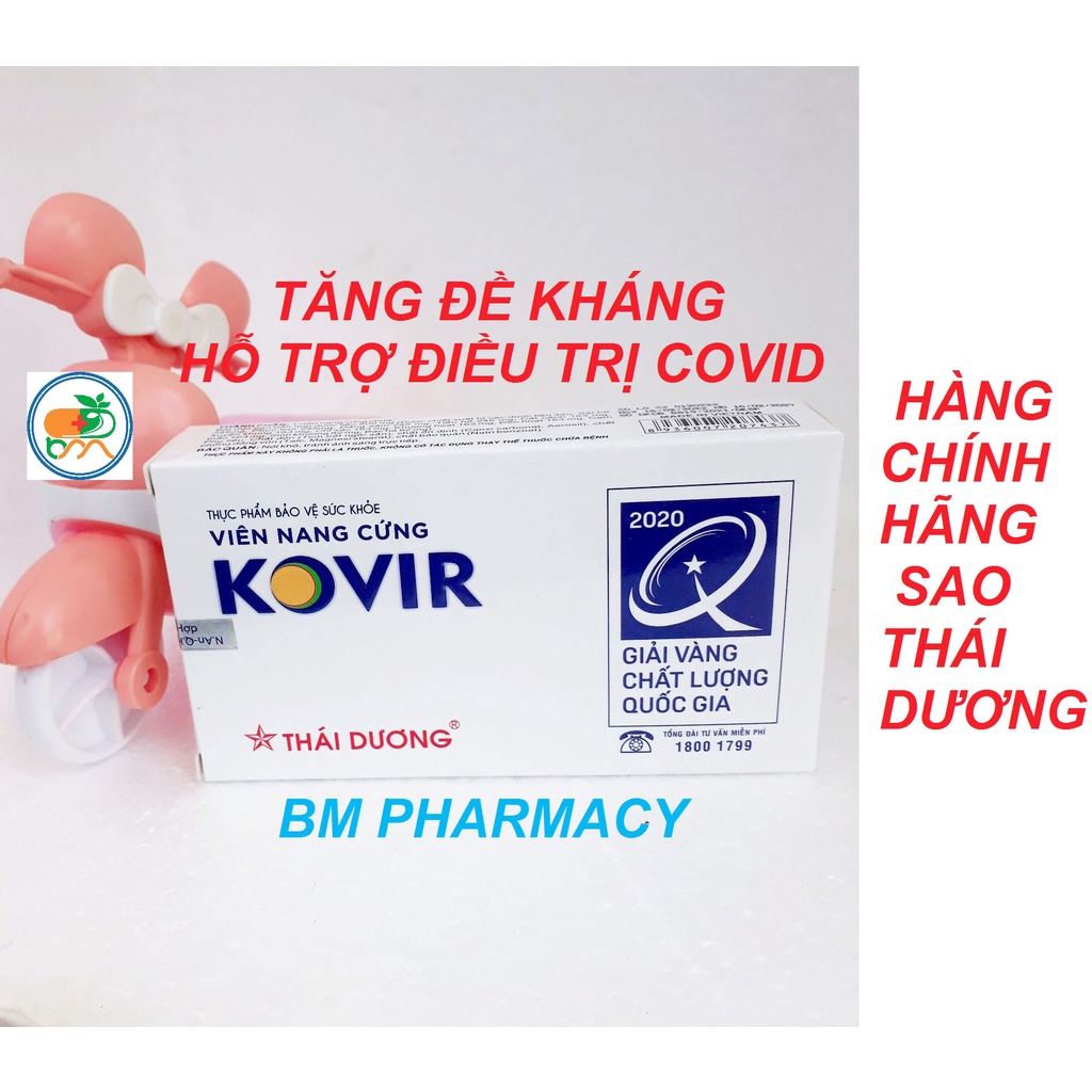 Viên uống KOVIR - Dược phẩm Sao Thái Dương, hỗ trợ tăng đề kháng, giảm ho, hắt hơi, sổ mũi, mệt mỏi, đau họng