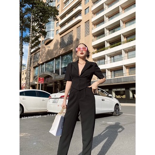 SET ÁO VEST VẠT NHỌN QUẦN BAGGY HOT HIT
