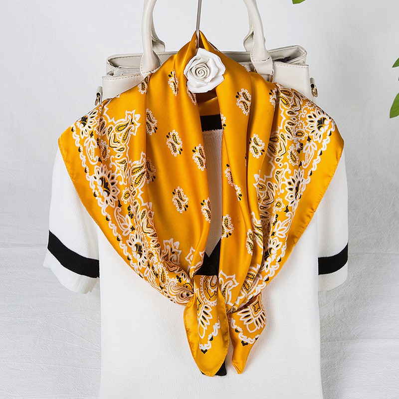 Khăn Lụa Vuông Quàng Cổ Nữ Đẹp - Turban Bandana Quấn Làm Áo BLACKPINK Họa Tiết Chấm Bi Vintage Phong Cách Hàn Quốc