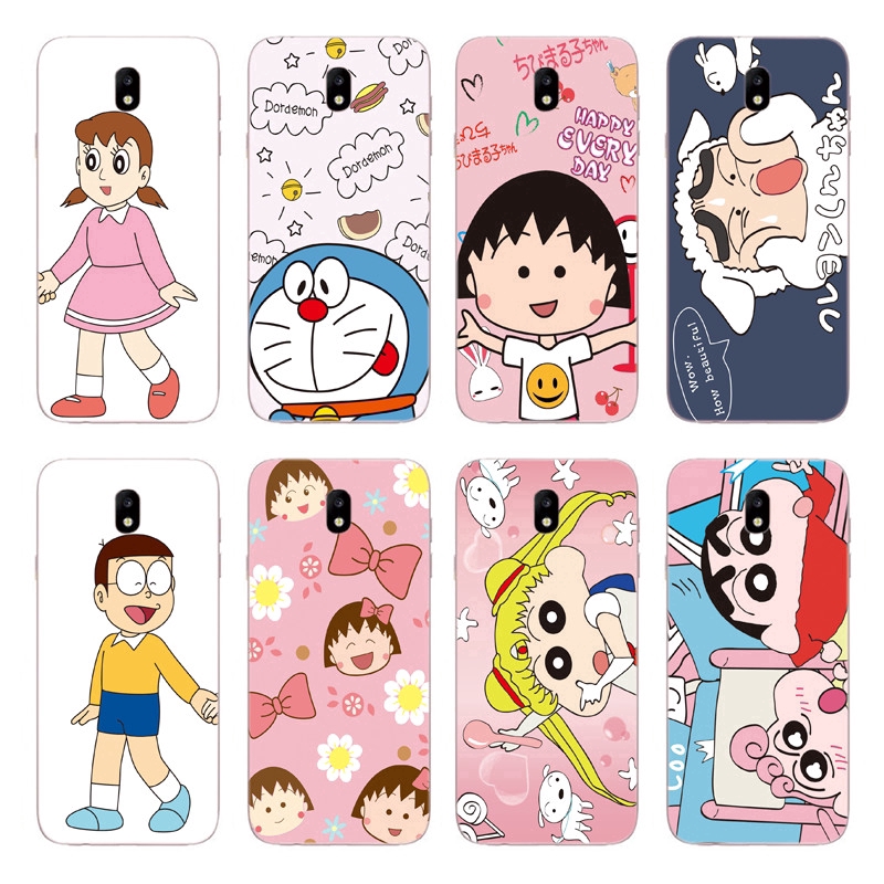 Ốp điện thoại TPU mềm họa tiết hoạt hình Doraemon dễ thương cho Samsung Galaxy J3 J5 J7 Pro/Prime/J730 2017 J530 J330