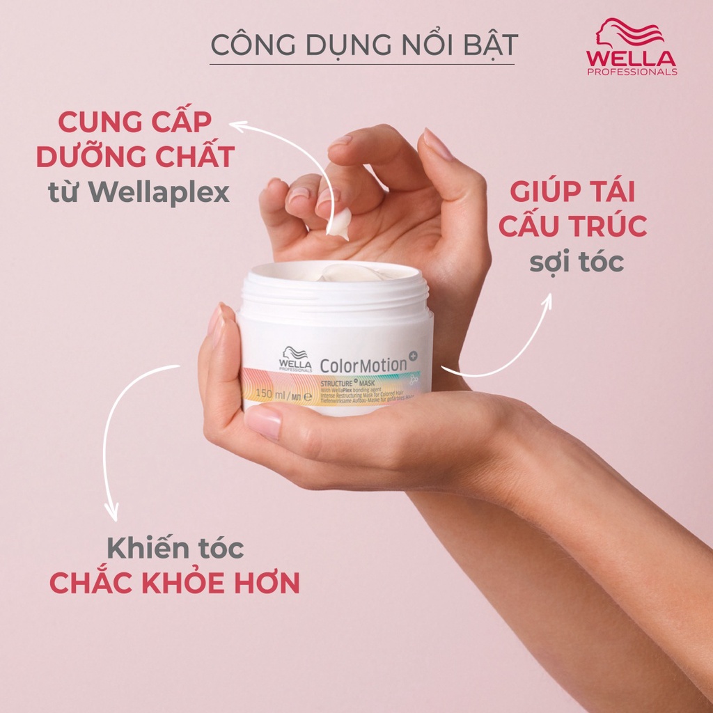 Dầu Hấp Dành Cho Tóc Nhuộm Wella Color Motion, Tái cấu trúc chuyên sâu cho tóc nhuộm 150ml-500ml