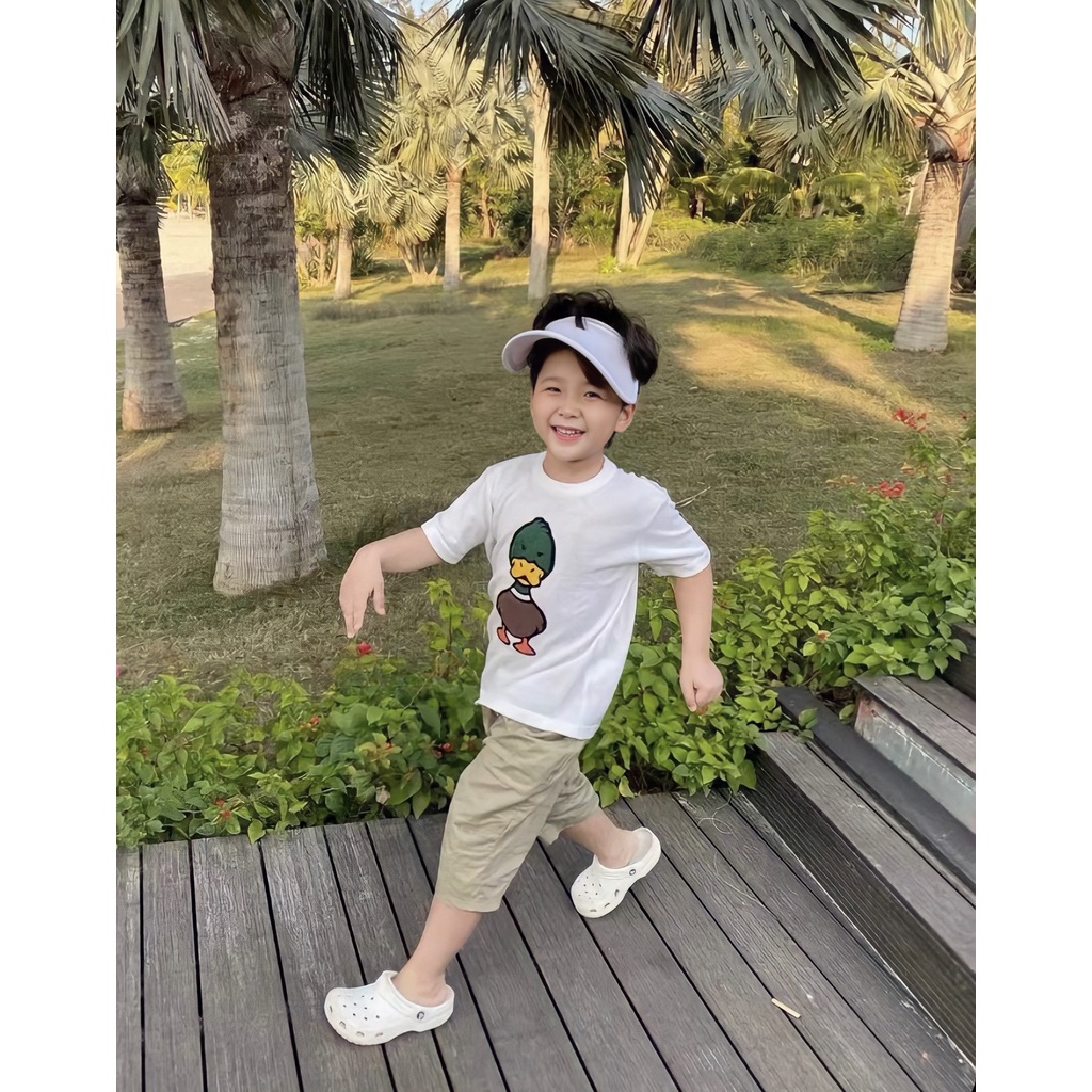 Áo thun tay lỡ vịt cho bé , áo thun trẻ em unisex , Kid_genz