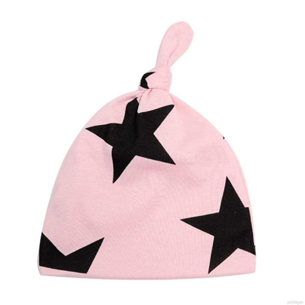 Mũ Cotton Họa Tiết Ngôi Sao Và Kẻ Sọc Cho Bé Sơ Sinh 0-2 Tuổi