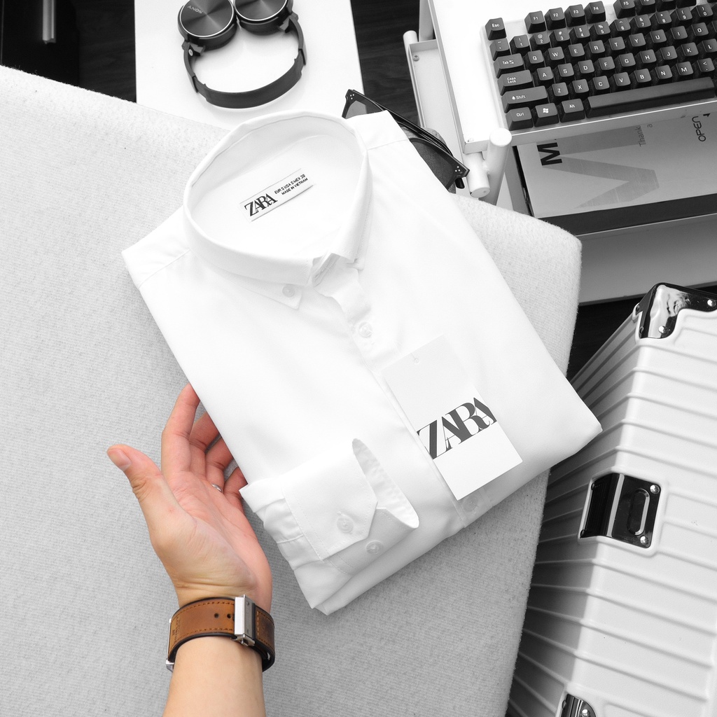 Áo Sơ Mi Nam Tay dài vải cotton lụa cao cấp chống nhăn , form công sở bigsize - 3bros