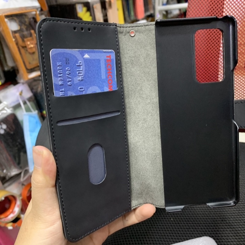 Bao da samsung Z Fold 2 kiểu ví da nhiều ngăn đựng thẻ card