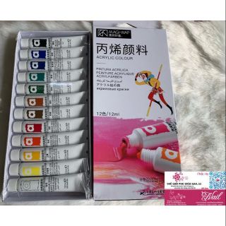 Set 12 màu vẽ cọ bản cao cấp làm nail chuyên nghiệp