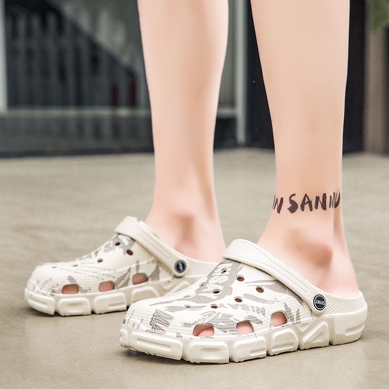 【JINTOHO】 Xăng đan Thể Thao Nhẹ Nhàng Thoáng Khí Họa Tiết Rằn Ri Thời Trang Đi Biển Mùa Hè Cho Nam