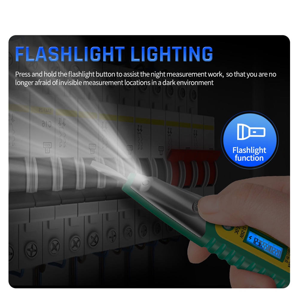 Bút Thử Điện Đa Năng AC DC 12-250V Màn Hình LCD