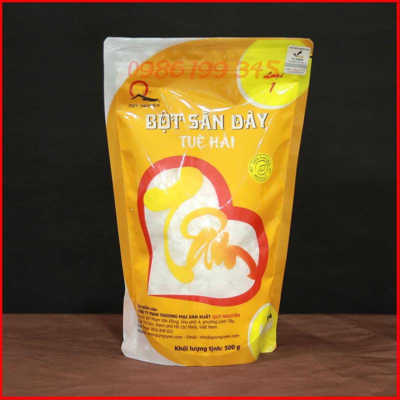 Bột sắn dây nguyên chất tuệ hải Chùa Long Hương Loại 1 Gói 500g