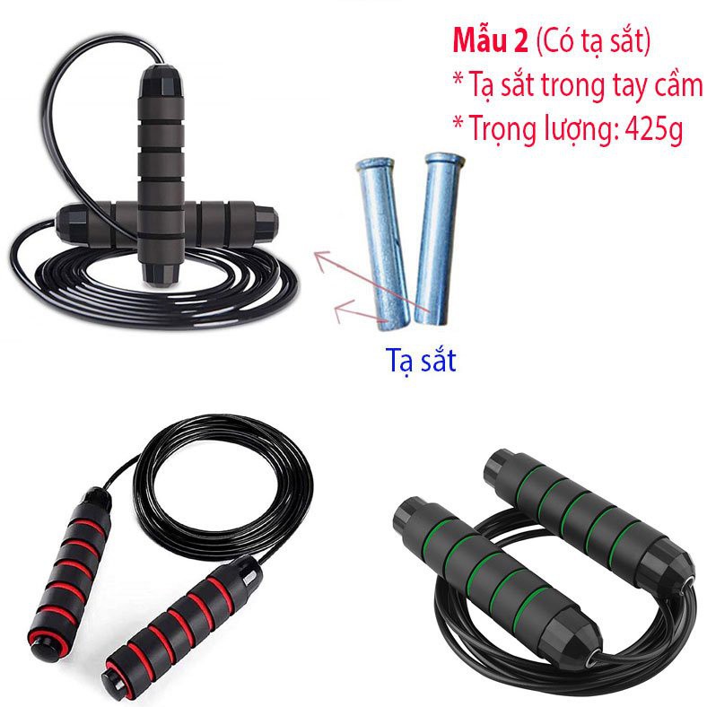 Dây Nhảy Tập Thể Dục Thể Thao, Dây Nhảy MUAY, BOXING Lõi Thép Tạ Sắt Cao Cấp 2,7m Siêu Rẻ Có Thể Cắt Bớt Dây