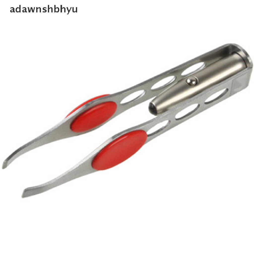 [adawnshbhyu] Stainless Steel Make Up LED Light Eyelash Eyebrow Hair Removal Lighted Tweezer .