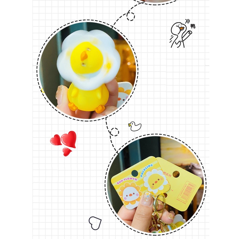 MÓC KHÓA TRANG TRÍ CHONG CHÓNG VỊT NỞ HOA