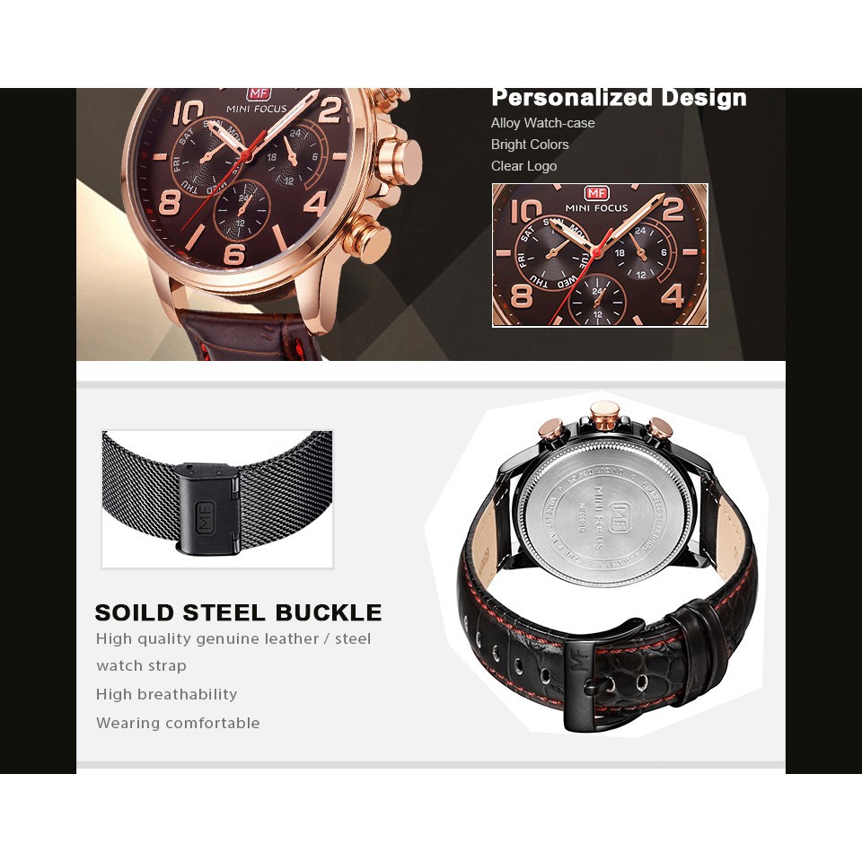 ĐỒNG HỒ NAM MINI FOCUS 0001 DÂY DA CAO CẤP, HIỆN ĐẠI, TRẺ TRUNG Bán lẻ giá sỉ