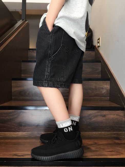 Quần đùi denim phong cách thể thao thời trang mùa hè dành cho bé trai