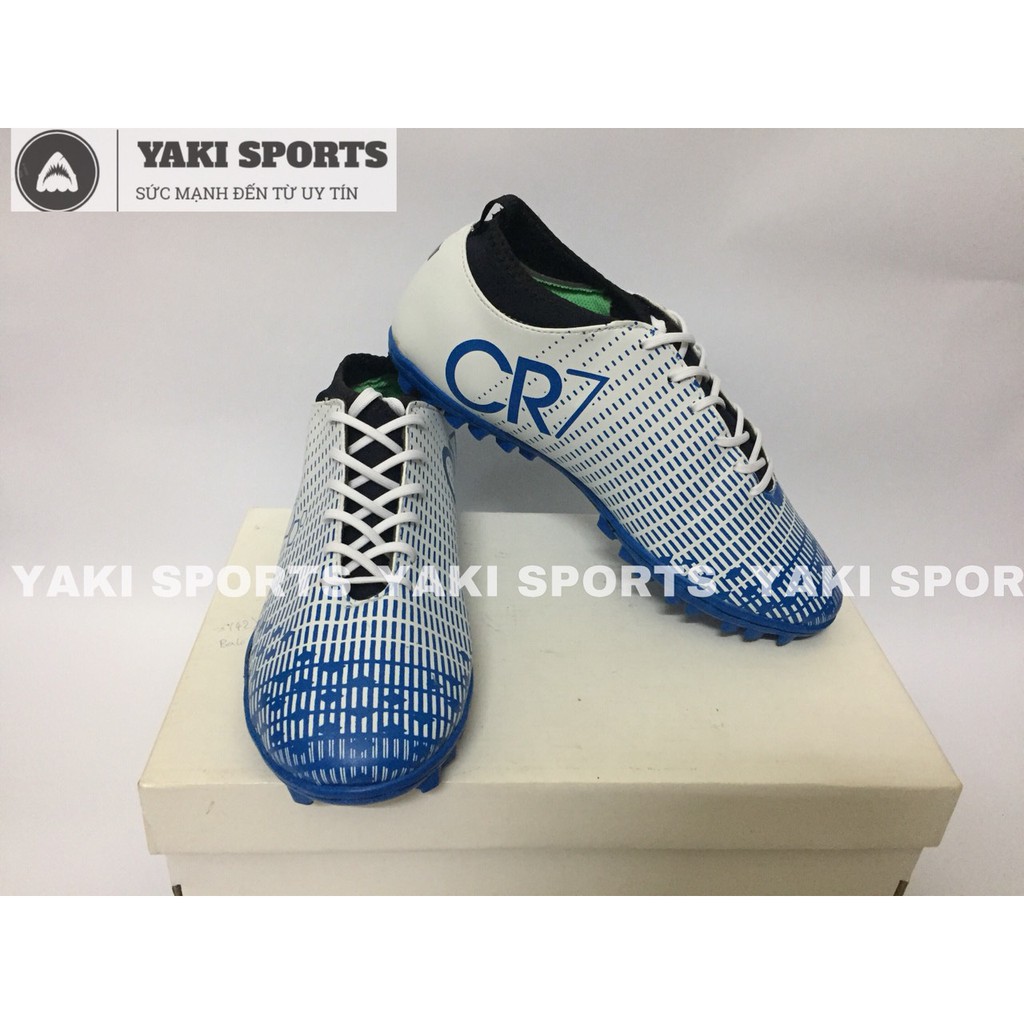 Giày đá bóng sân cỏ nhân tạo CR7 - TẶNG TẤT - -Khâu kín đế