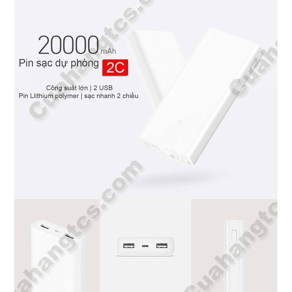 Pin dự phòng Xiaomi 20000 gen2c