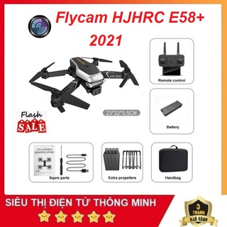 Flycam E58 + HJHRC Camera Siêu Nét Phiên Bản 2021 Quay Phim Chụp Ảnh 720P - Chống Rung Quang Học