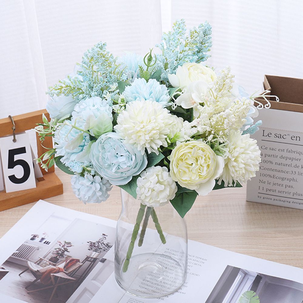 CONOPERY Hoa hồng giả cầm tay bằng lụa dùng trang trí DIY tùy chọn màu sắc