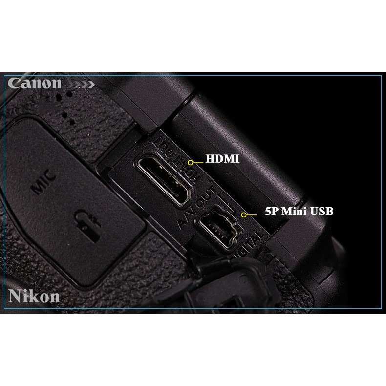 Dây cáp kết nối máy ảnh Canon với máy tính cho Canon 5D2 5D3 6D 6D2 760D 77D 7D 800D 80D D60 70D 600D 650D 700D 750D,...
