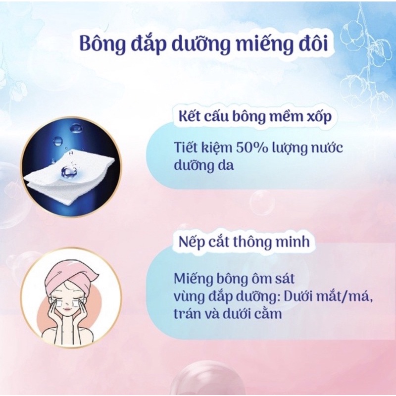 Bông tẩy trang Silcot 2lớp tiết kiệm toner